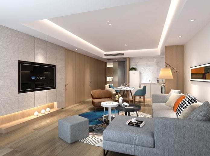 杭州耀江莎玛紫金港服务式公寓的一卧室公寓模拟效果图