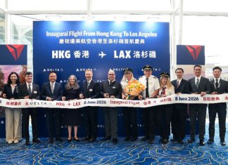 达美航空香港-洛杉矶每日直飞航线正式启航