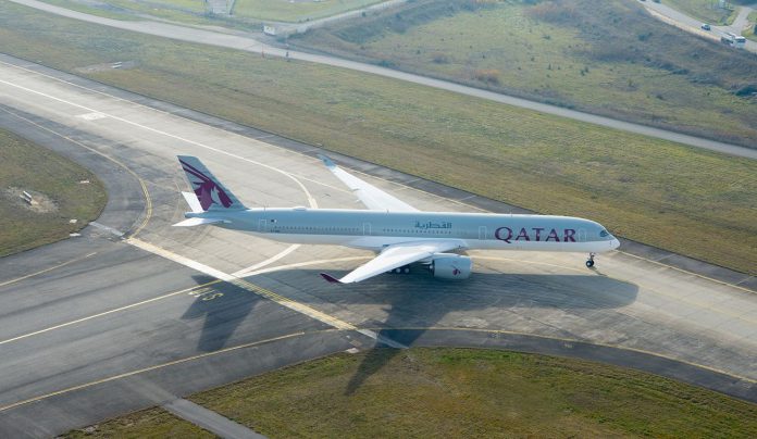 卡塔尔航空空客A350-1000客机